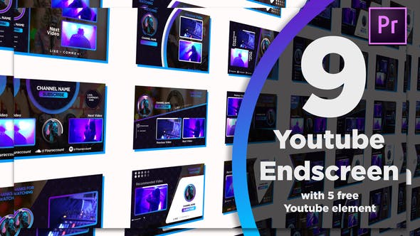 Youtube End Screens 9+5 - Videohive 28468368 Download