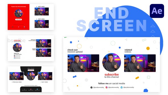 YouTube End Screens | After Effects - Videohive 39991160 Download