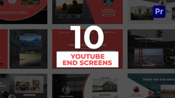 Youtube End Screens for Premiere Pro - Download 31932463 Videohive