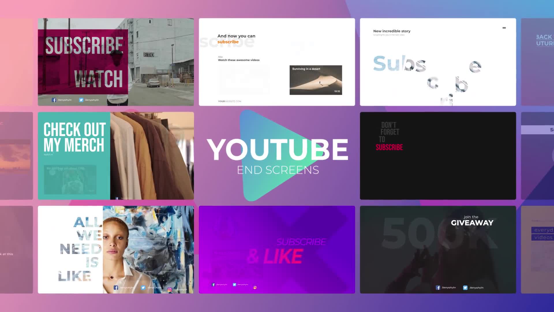 YouTube End Screens for Premiere Pro Videohive 33079744 Premiere Pro Image 1