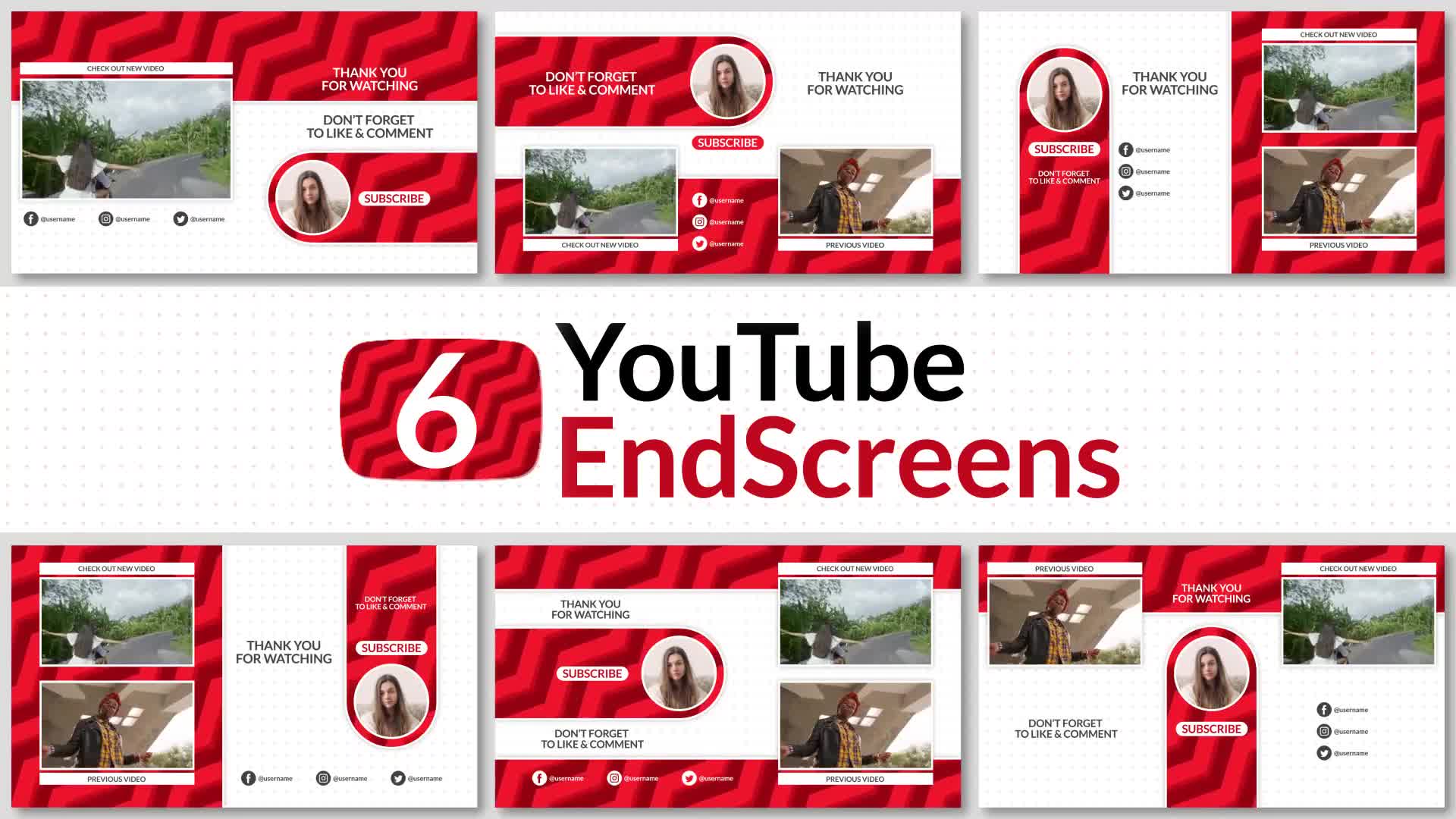 Youtube End Screens Pack Videohive 33260454 Premiere Pro Image 1