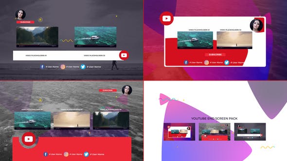 Youtube End Screens Pack - Download 36054718 Videohive