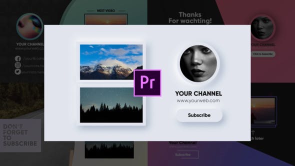 Youtube End Screens Premiere Pro - Videohive Download 26327069