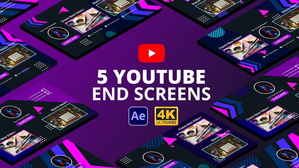 YouTube End Screens Vol.4 | After Effects - Videohive 29369285 Download