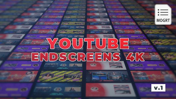 YouTube EndScreens 4K v.1 MOGRT - 28168488 Videohive Download