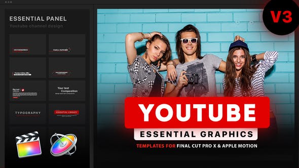 Youtube Essential Library | Final Cut Pro X - Download Videohive 23013848