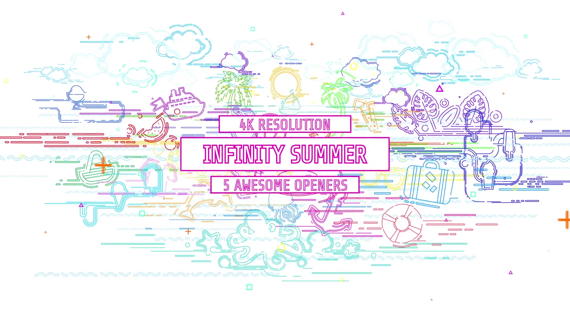 Youtube/ Infinity Summer Openers/ Social Media/ Line Icons/ Cartoon/ Music Dance Party/ IGTV/ Event Videohive 21916118 After Effects Image 3