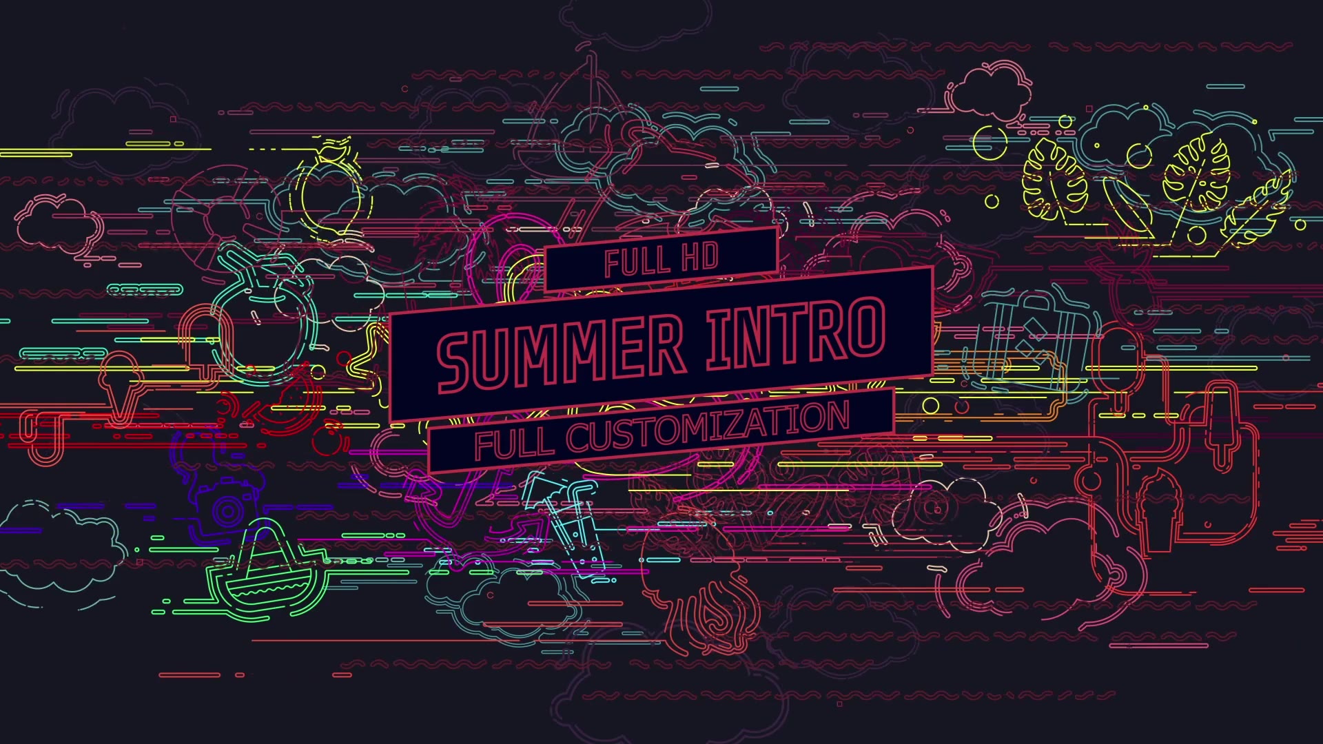 Youtube/ Infinity Summer Openers/ Social Media/ Line Icons/ Cartoon/ Music Dance Party/ IGTV/ Event Videohive 21916118 After Effects Image 5