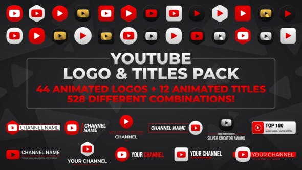 Youtube Logo And Title Pack - 35996497 Videohive Download