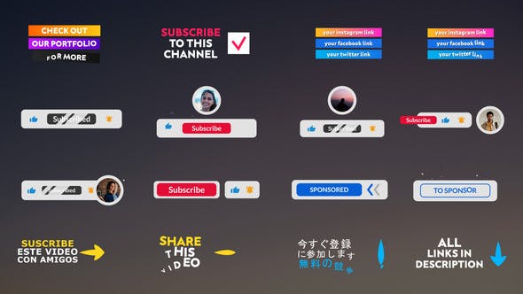 Youtube Lower Thirds And Buttons || FCPX - Download 33528892 Videohive