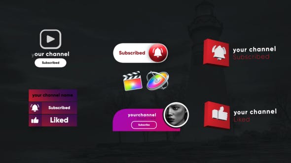 Youtube Modern Subscribes Elements - Videohive 26825818 Download