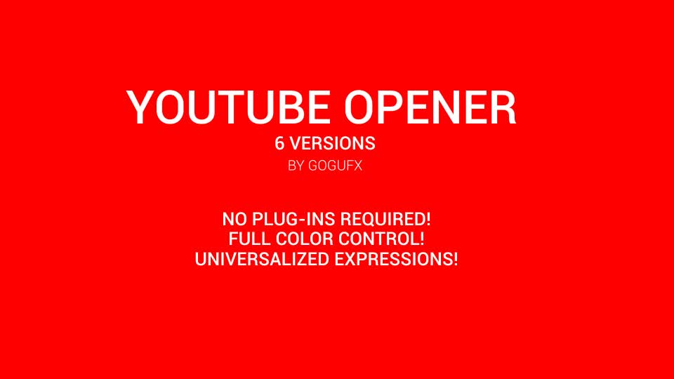 Youtube Opener Videohive 19455772 After Effects Image 1
