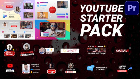 Youtube Starter Pack | Premiere Pro MOGRT - Videohive Download 33683283