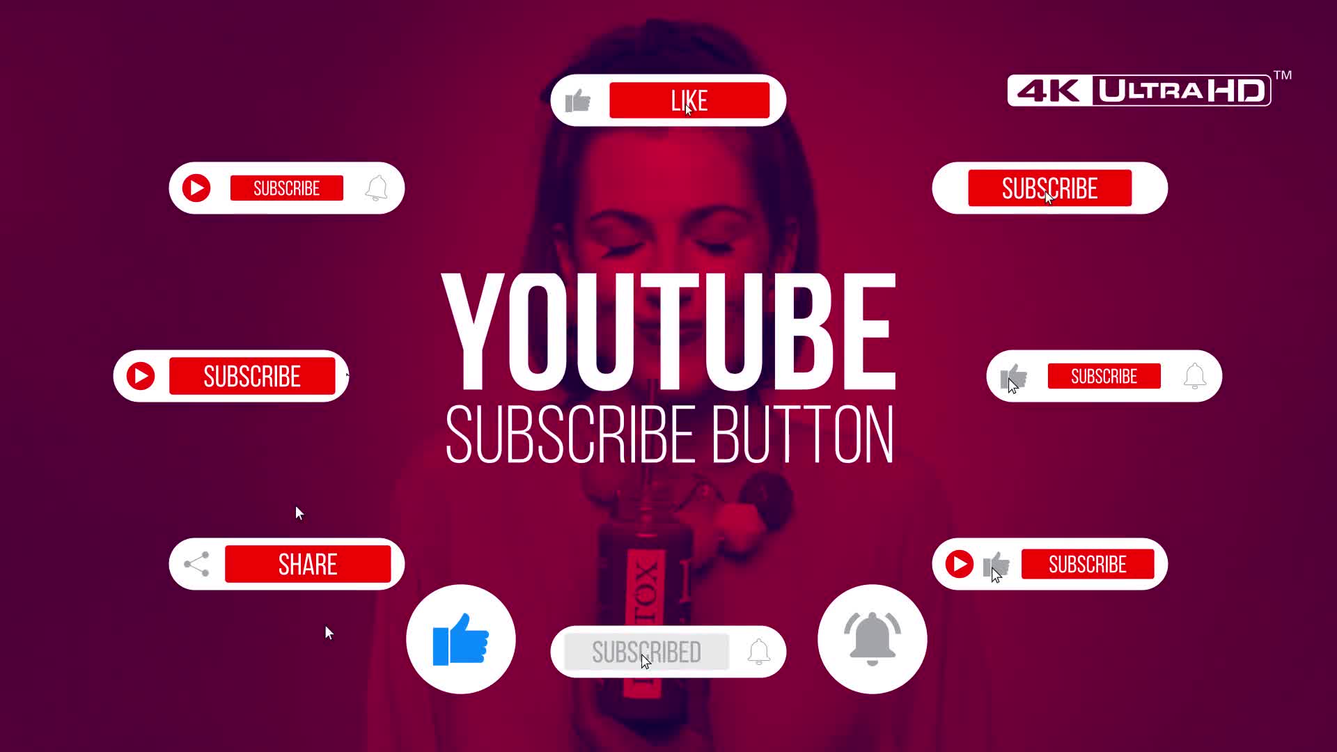 Youtube Subscribe Button Clean 4K Videohive 30336754 After Effects Image 1