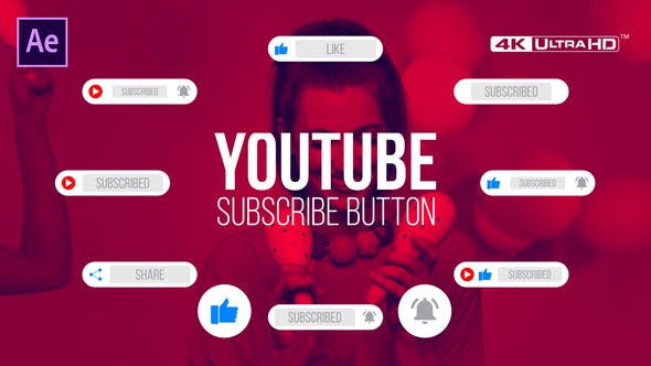 Youtube Subscribe Button Clean 4K - Videohive Download 30336754