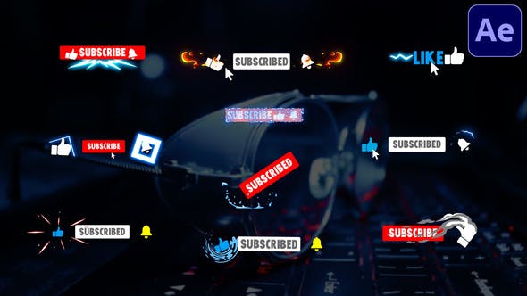 Youtube Subscribe Buttons | After Effects - Download 31937802 Videohive