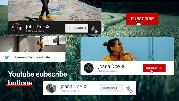 Youtube Subscribe Buttons - Download 31602662 Videohive