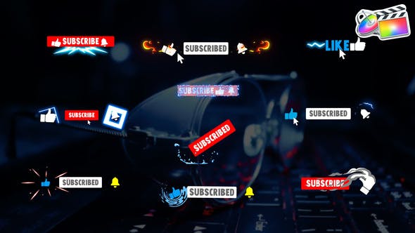 Youtube Subscribe Buttons | FCPX - Videohive Download 32558001