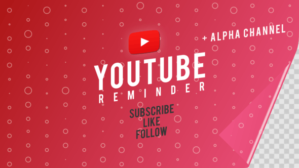 Youtube Subscribe Like Follow Reminder - 23390435 Download Videohive
