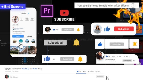 YouTube Subscribe Like Notification Pack - Videohive 29192345 Download