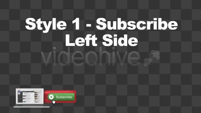 Youtube Subscribe Lower 3rd Bug 3 Styles + Alpha Videohive 2295917 Motion Graphics Image 7