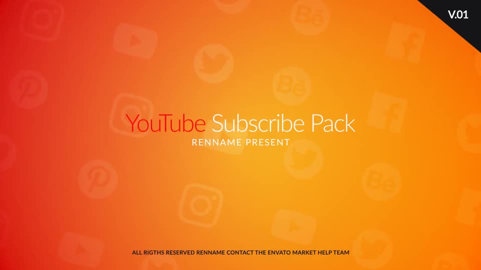 YouTube Subscribe Pack Videohive 23294966 After Effects Image 1