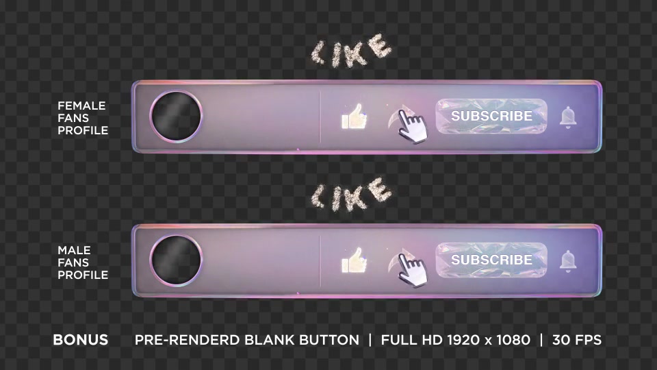 Youtube Subscribe Rainbow Glass Button Videohive 24289126 After Effects Image 7