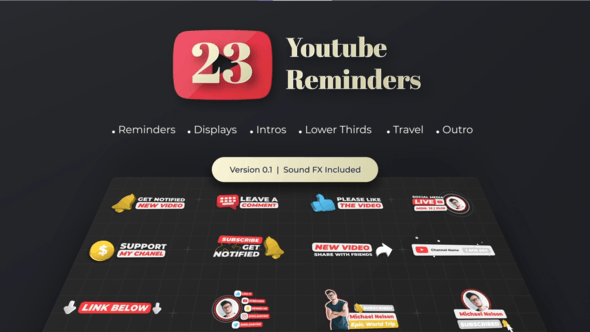 Youtube Subscribe Reminder - Videohive 30861369 Download
