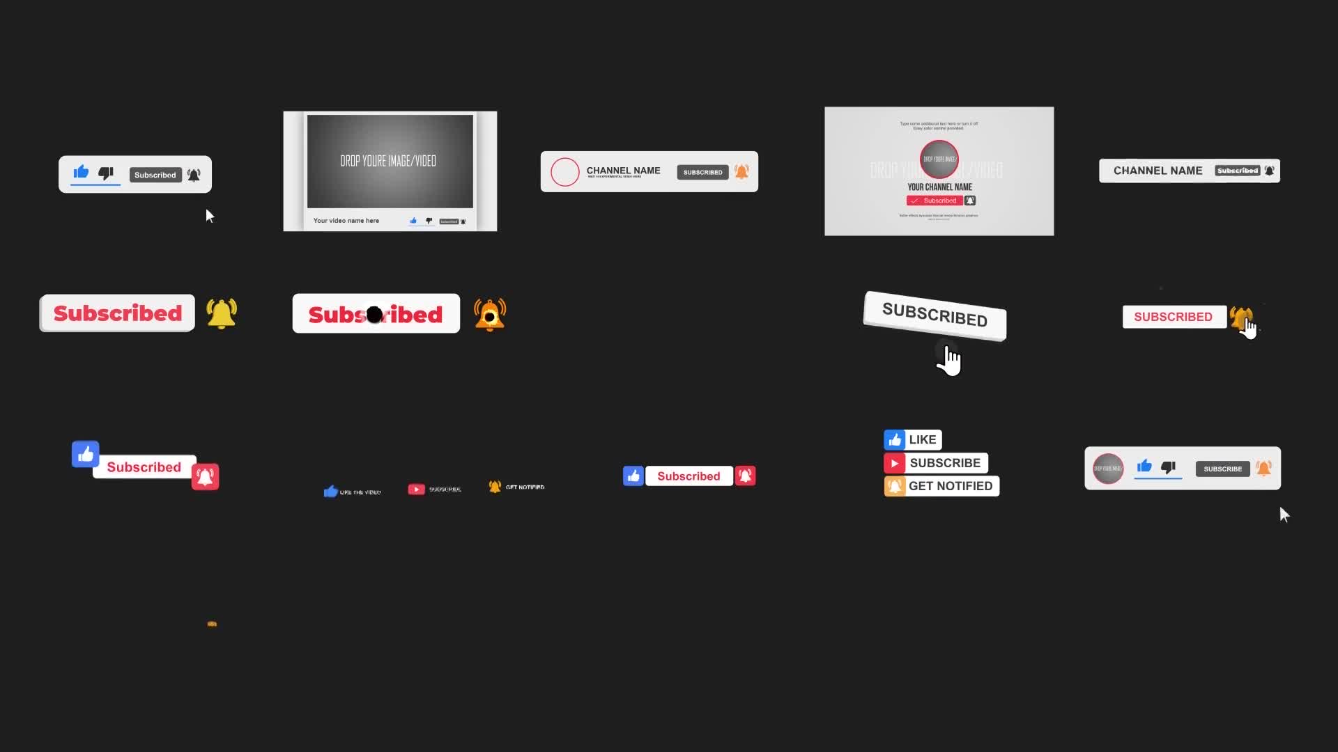 Youtube Subscriber Pack Videohive 26174517 Apple Motion Image 1