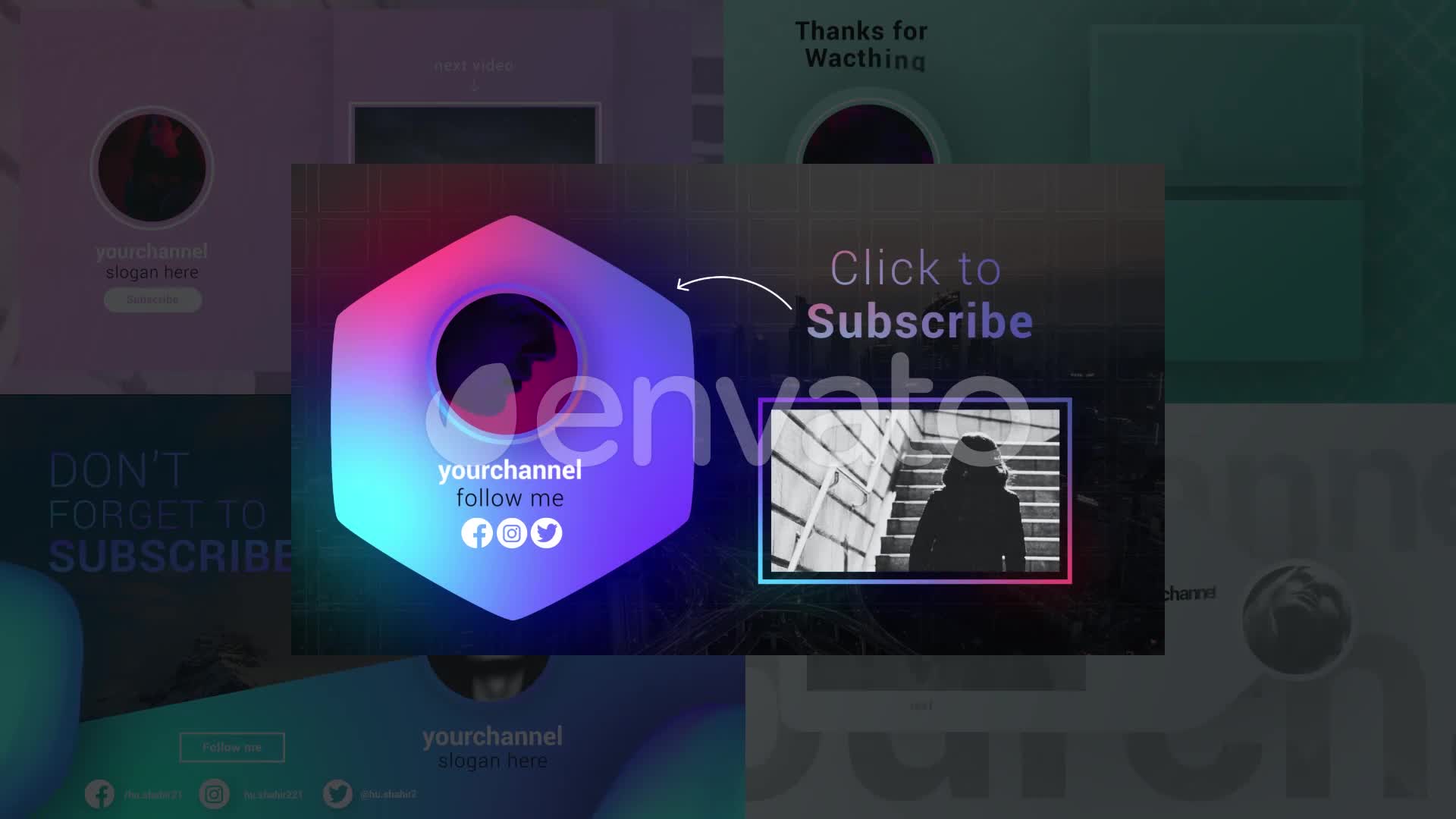 Youtube Trendy Endscreens Videohive 28011043 After Effects Image 1