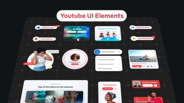 Youtube Video UI Elements - Videohive 36424682 Download