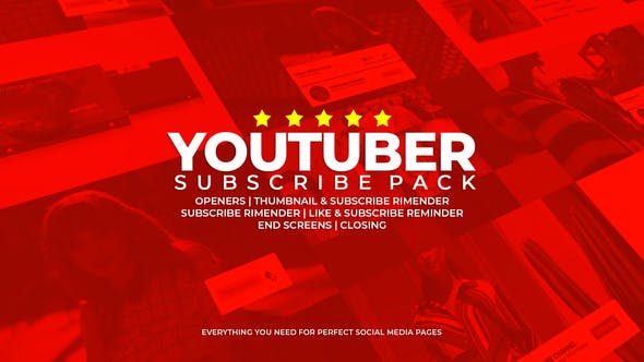 Youtuber Subscribe Pack - 23490765 Videohive Download