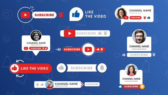 Youtube/Social Media Subscribe Button Package - Download 40754061 Videohive