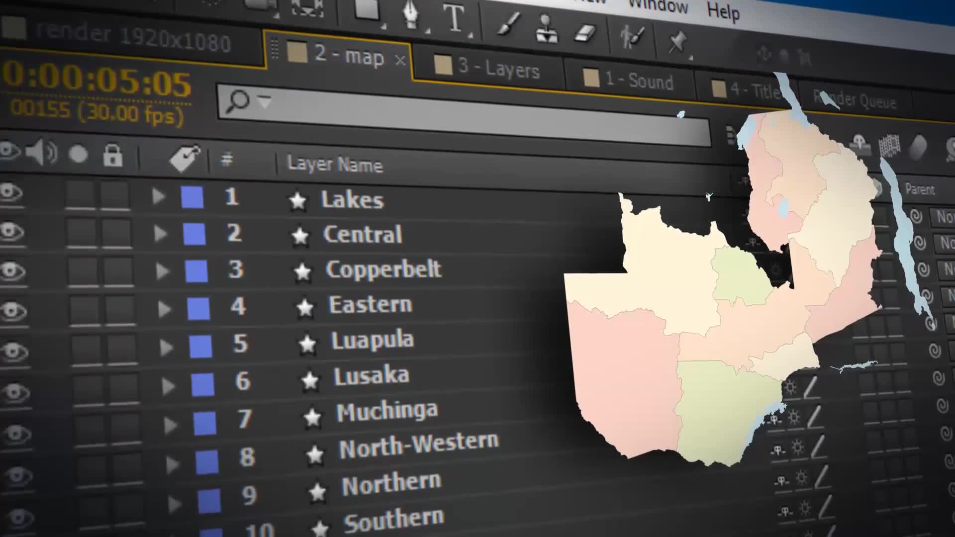 Zambia Map Republic of Zambia Map Kit Videohive 25052822 After Effects Image 2