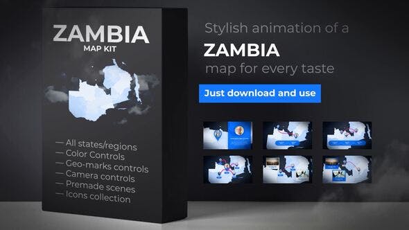 Zambia Map Republic of Zambia Map Kit - Download Videohive 25052822