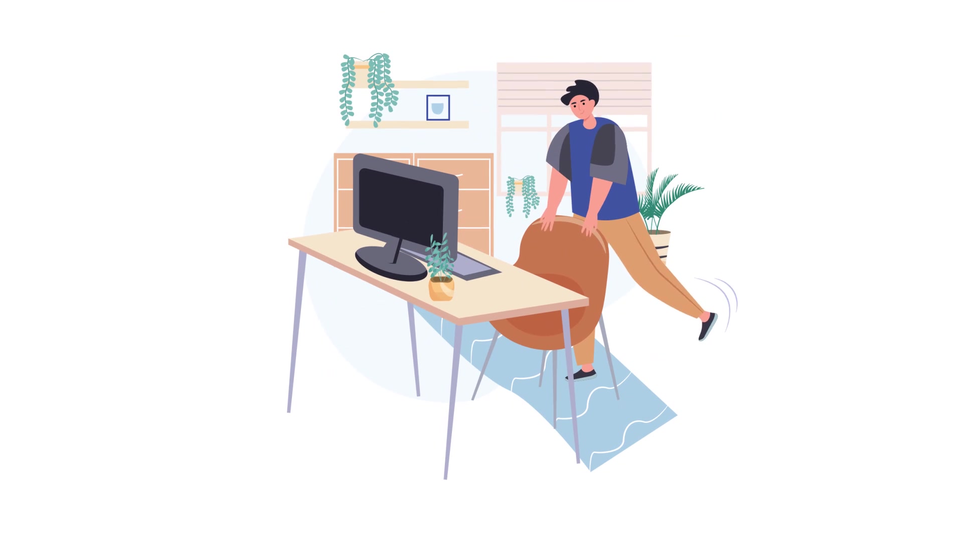 Сharging in workplace Scene Situation Videohive 32350382 After Effects Image 11