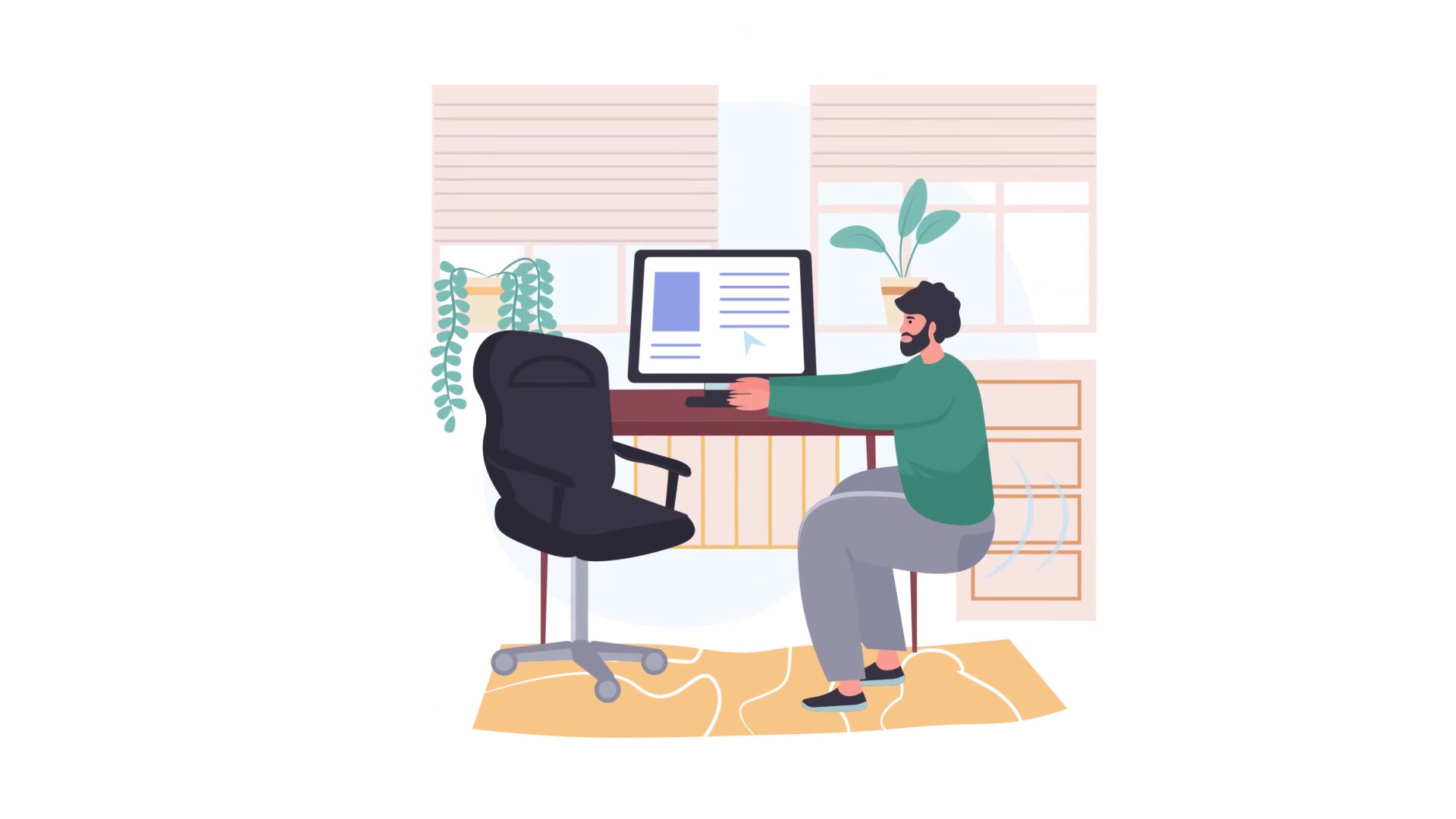 Сharging in workplace Scene Situation Videohive 32350382 After Effects Image 9