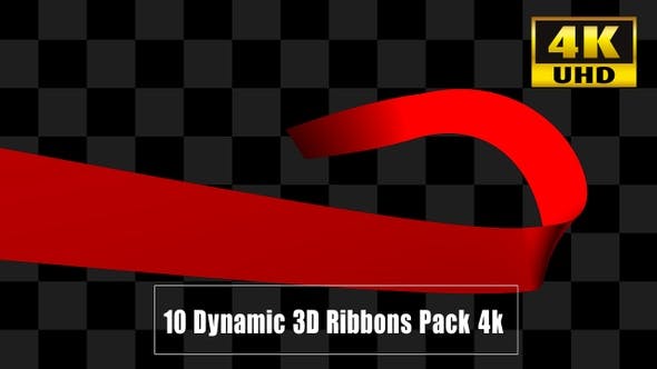 10 Dynamic Ribbons Pack 4k - Download Videohive 23595439