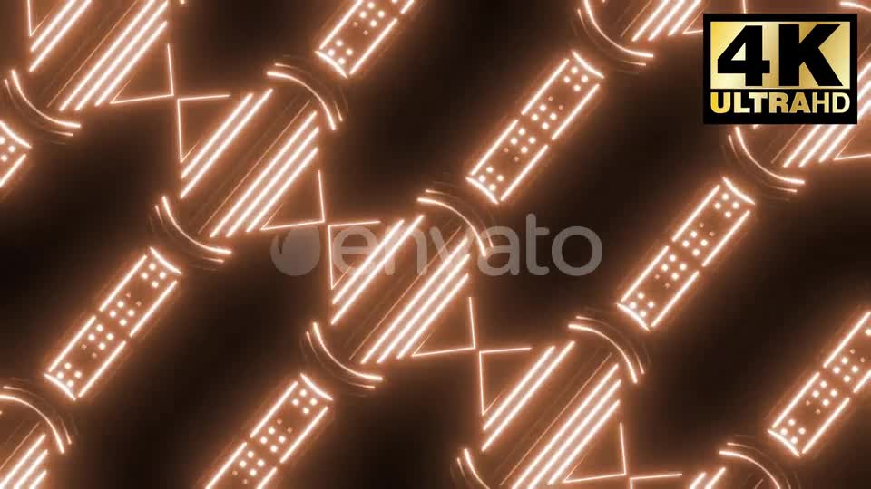 10 Orange Neon Vj Loop Pack 4k Videohive 25202042 Motion Graphics Image 1