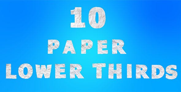 10 Paper Lower Thirds - Download 9359123 Videohive