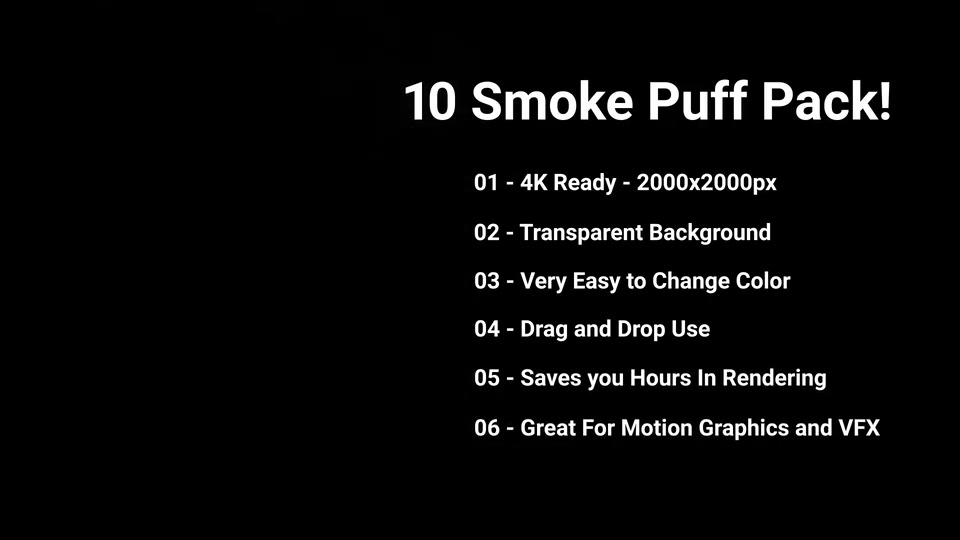 10 Puff Smoke Pack Videohive 22303712 Motion Graphics Image 7