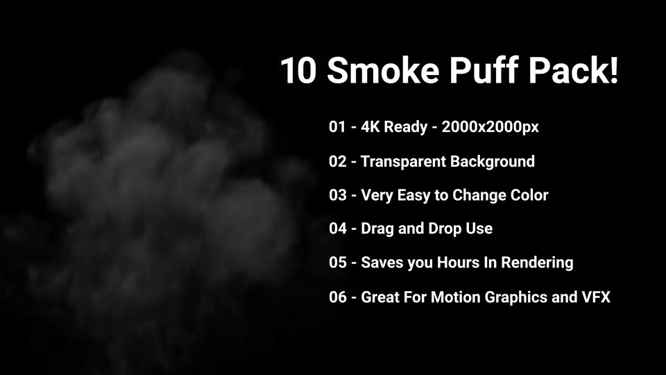 10 Puff Smoke Pack Videohive 22303712 Motion Graphics Image 9