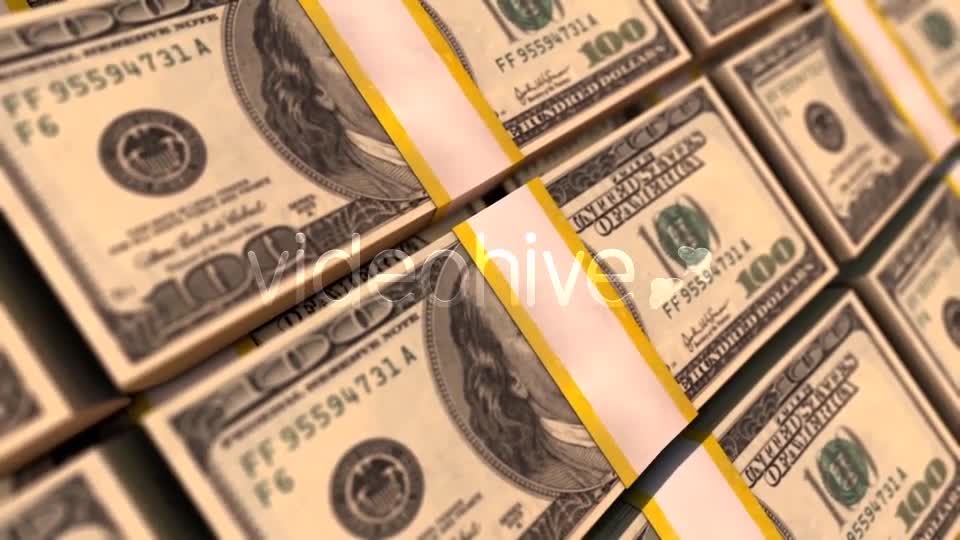 100 Dollars Stacks. Money Background Videohive 13722600 Motion Graphics Image 1