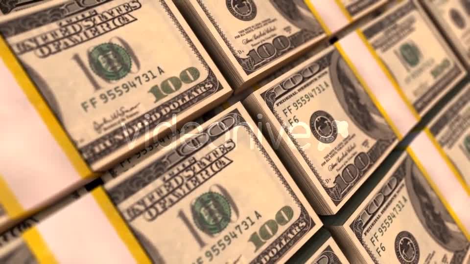 100 Dollars Stacks. Money Background Videohive 13722600 Motion Graphics Image 10