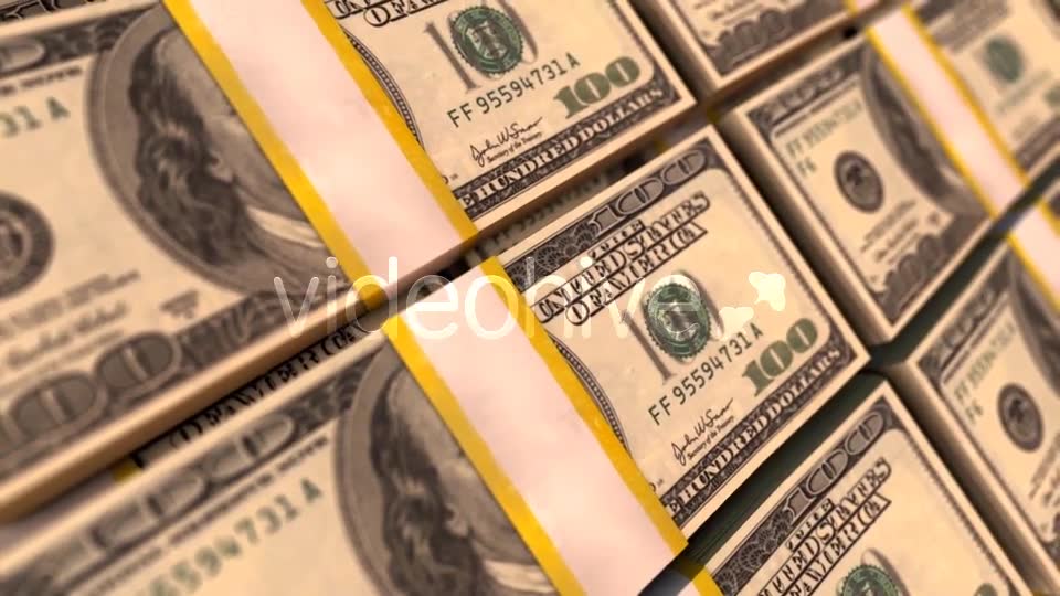 100 Dollars Stacks. Money Background Videohive 13722600 Motion Graphics Image 2