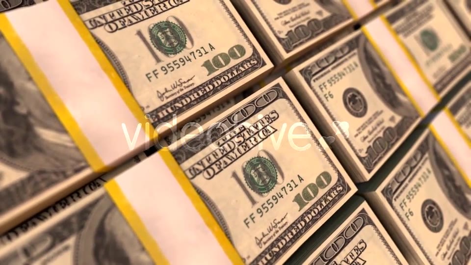 100 Dollars Stacks. Money Background Videohive 13722600 Motion Graphics Image 3