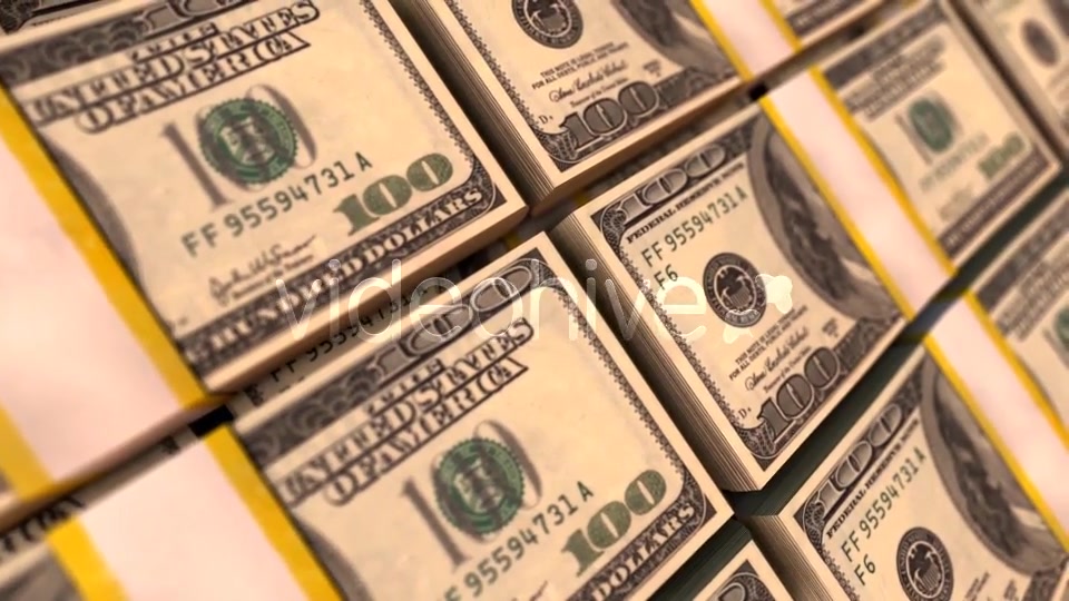 100 Dollars Stacks. Money Background Videohive 13722600 Motion Graphics Image 4