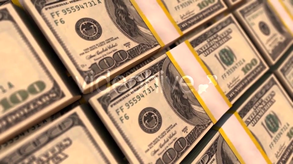 100 Dollars Stacks. Money Background Videohive 13722600 Motion Graphics Image 6