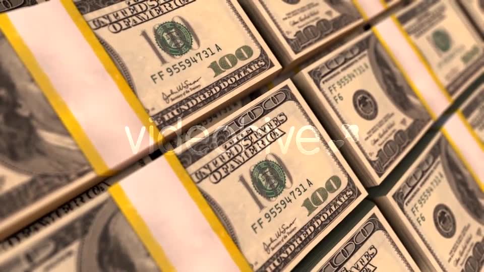 100 Dollars Stacks. Money Background Videohive 13722600 Motion Graphics Image 9