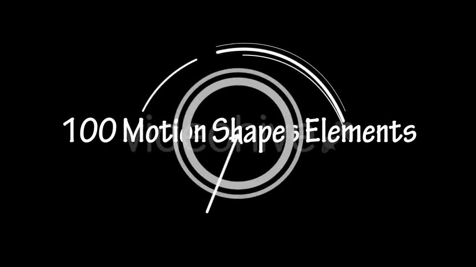 100 Motion Shapes Elements Videohive 20354492 Motion Graphics Image 1